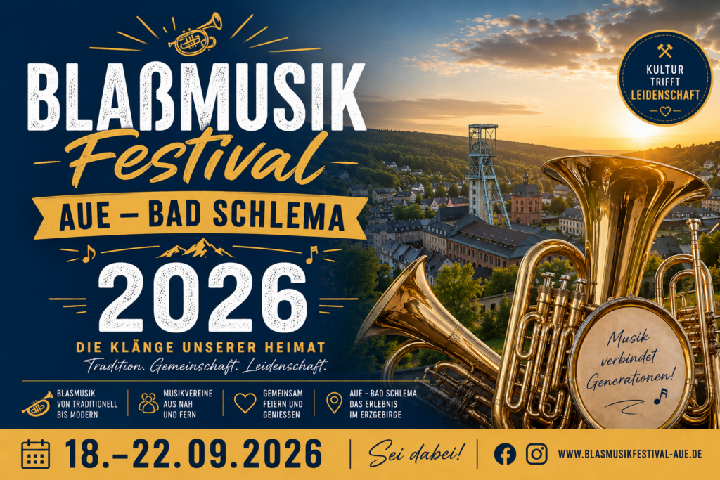 Blasmusikfestival Aue-Bad Schlema 2026 – Musikgenuss und Erholung am Herrenteich